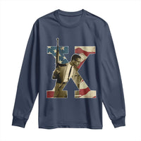 Malcolm X Long Sleeve Shirt Black History Leaders American Flag