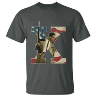 Malcolm X T Shirt Black History Leaders American Flag