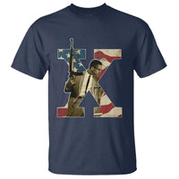 Malcolm X T Shirt Black History Leaders American Flag
