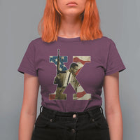 Malcolm X T Shirt For Women Black History Leaders American Flag