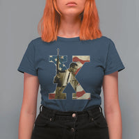 Malcolm X T Shirt For Women Black History Leaders American Flag