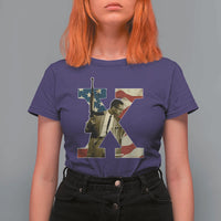 Malcolm X T Shirt For Women Black History Leaders American Flag
