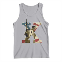 Malcolm X Tank Top Black History Leaders American Flag