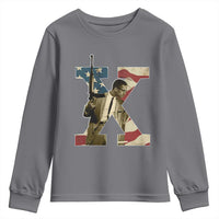 Malcolm X Youth Sweatshirt Black History Leaders American Flag