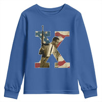 Malcolm X Youth Sweatshirt Black History Leaders American Flag