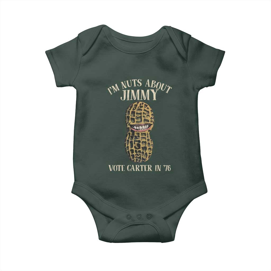 Jimmy Carter Supporter Baby Onesie I'm Nuts About Jimmy Vote Carter In '76 Peanut