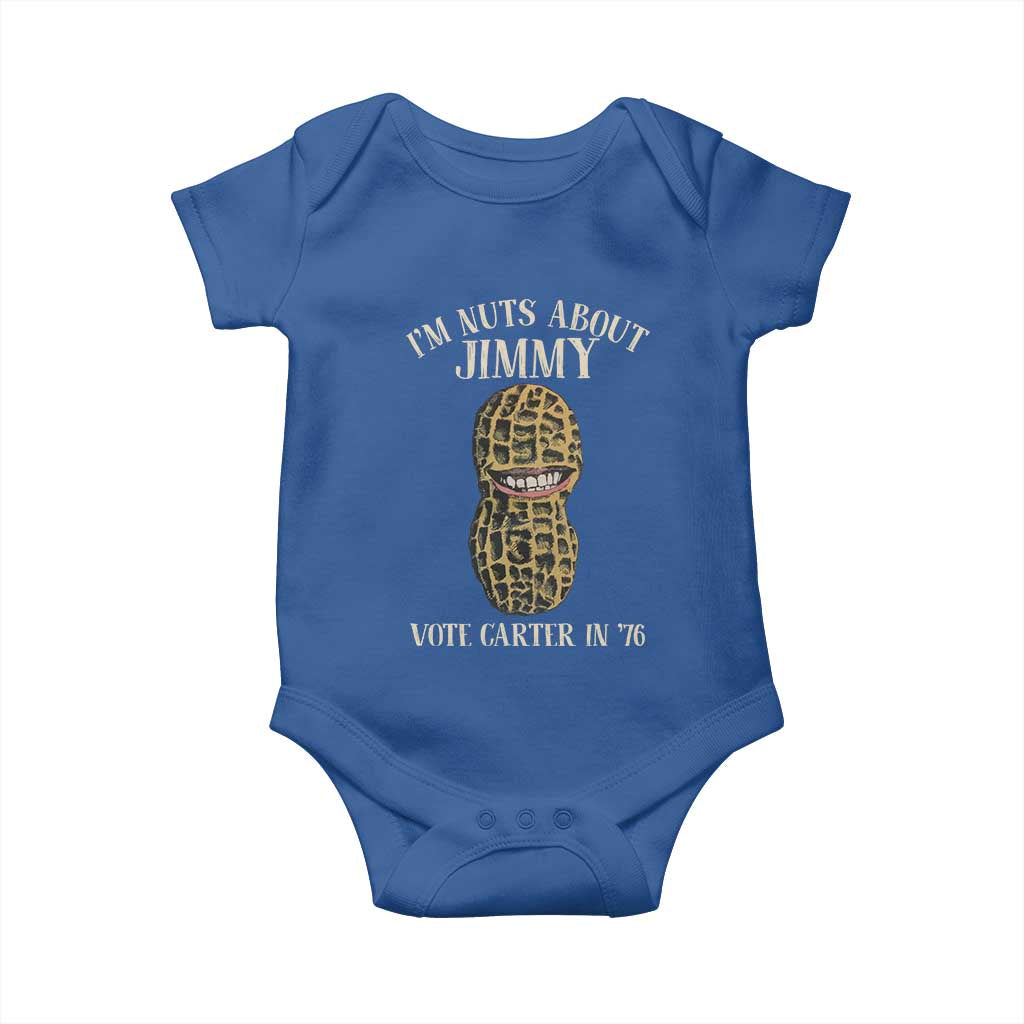 Jimmy Carter Supporter Baby Onesie I'm Nuts About Jimmy Vote Carter In '76 Peanut