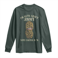 Jimmy Carter Supporter Long Sleeve Shirt I'm Nuts About Jimmy Vote Carter In '76 Peanut