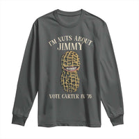 Jimmy Carter Supporter Long Sleeve Shirt I'm Nuts About Jimmy Vote Carter In '76 Peanut