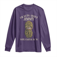 Jimmy Carter Supporter Long Sleeve Shirt I'm Nuts About Jimmy Vote Carter In '76 Peanut