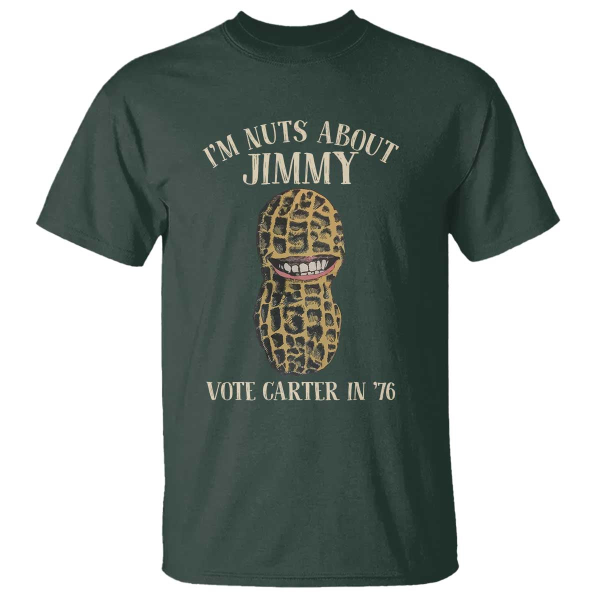 Jimmy Carter Supporter T Shirt I'm Nuts About Jimmy Vote Carter In '76 Peanut