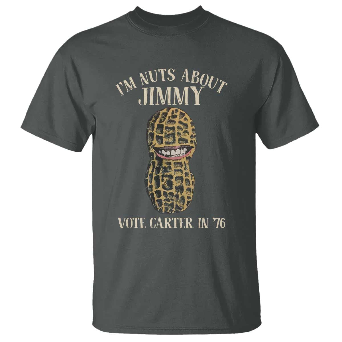 Jimmy Carter Supporter T Shirt I'm Nuts About Jimmy Vote Carter In '76 Peanut