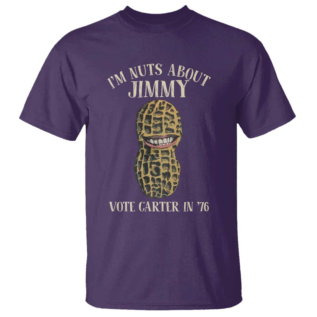 Jimmy Carter Supporter T Shirt I'm Nuts About Jimmy Vote Carter In '76 Peanut