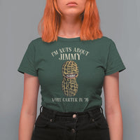 Jimmy Carter Supporter T Shirt For Women I'm Nuts About Jimmy Vote Carter In '76 Peanut