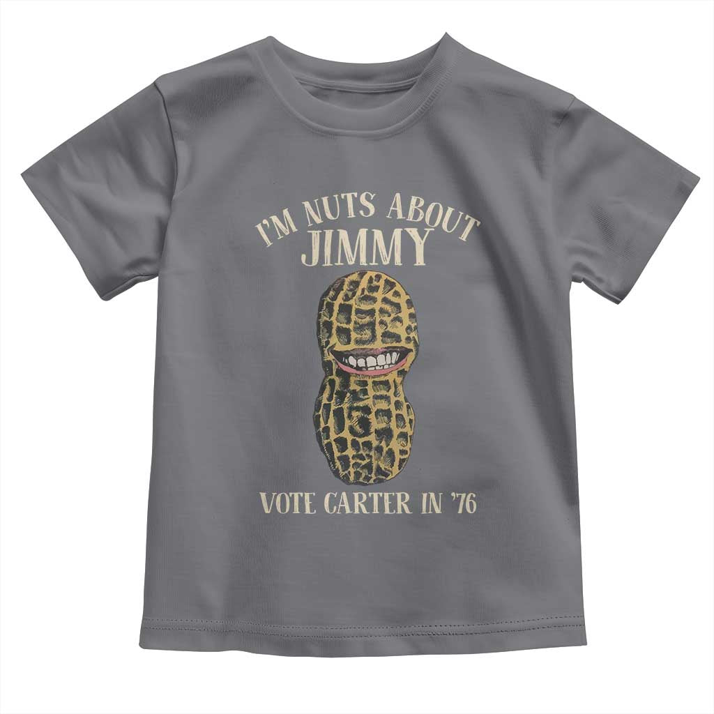 Jimmy Carter Supporter Toddler T Shirt I'm Nuts About Jimmy Vote Carter In '76 Peanut
