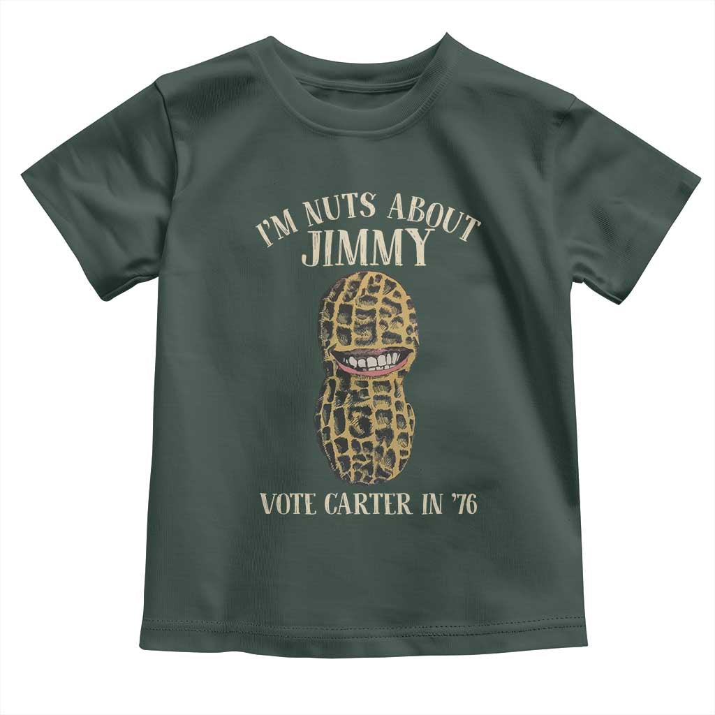 Jimmy Carter Supporter Toddler T Shirt I'm Nuts About Jimmy Vote Carter In '76 Peanut