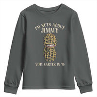 Jimmy Carter Supporter Youth Sweatshirt I'm Nuts About Jimmy Vote Carter In '76 Peanut
