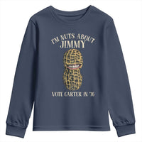 Jimmy Carter Supporter Youth Sweatshirt I'm Nuts About Jimmy Vote Carter In '76 Peanut