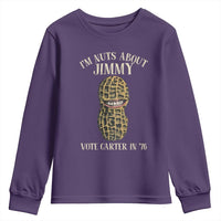 Jimmy Carter Supporter Youth Sweatshirt I'm Nuts About Jimmy Vote Carter In '76 Peanut