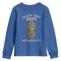Jimmy Carter Supporter Youth Sweatshirt I'm Nuts About Jimmy Vote Carter In '76 Peanut
