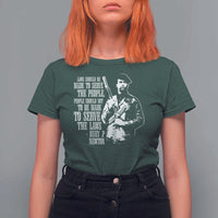 Huey P.Newton Quote T Shirt For Women People Should Not To Be Made To Serve The Laws Black History Month