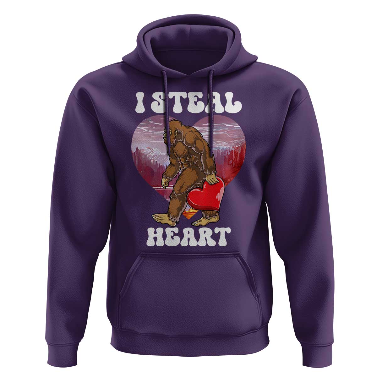 Funny Bigfoot Valentine's Day I Steal Heart Hoodie