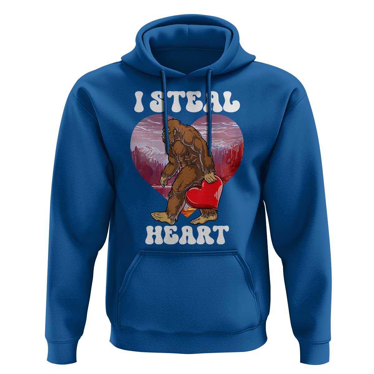 Funny Bigfoot Valentine's Day I Steal Heart Hoodie