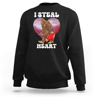 Funny Bigfoot Valentine's Day I Steal Heart Sweatshirt