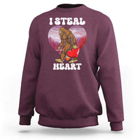 Funny Bigfoot Valentine's Day I Steal Heart Sweatshirt
