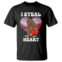 Funny Bigfoot Valentine's Day I Steal Heart T Shirt
