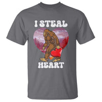 Funny Bigfoot Valentine's Day I Steal Heart T Shirt