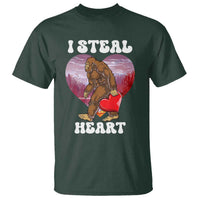 Funny Bigfoot Valentine's Day I Steal Heart T Shirt