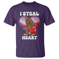 Funny Bigfoot Valentine's Day I Steal Heart T Shirt