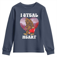 Funny Bigfoot Valentine's Day I Steal Heart Youth Sweatshirt