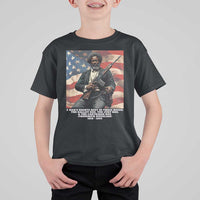 Frederick Douglass T Shirt For Kid A Man's Rights Rest In Three Boxes American Flag