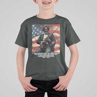 Frederick Douglass T Shirt For Kid A Man's Rights Rest In Three Boxes American Flag