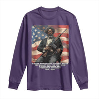 Frederick Douglass Long Sleeve Shirt A Man's Rights Rest In Three Boxes American Flag