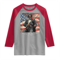 Frederick Douglass Raglan Shirt A Man's Rights Rest In Three Boxes American Flag