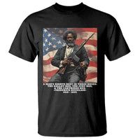 Frederick Douglass T Shirt A Man's Rights Rest In Three Boxes American Flag