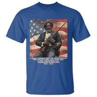 Frederick Douglass T Shirt A Man's Rights Rest In Three Boxes American Flag