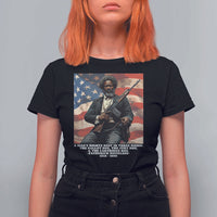 Frederick Douglass T Shirt For Women A Man's Rights Rest In Three Boxes American Flag