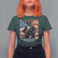 Frederick Douglass T Shirt For Women A Man's Rights Rest In Three Boxes American Flag