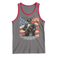 Frederick Douglass Tank Top A Man's Rights Rest In Three Boxes American Flag