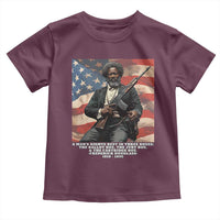 Frederick Douglass Toddler T Shirt A Man's Rights Rest In Three Boxes American Flag