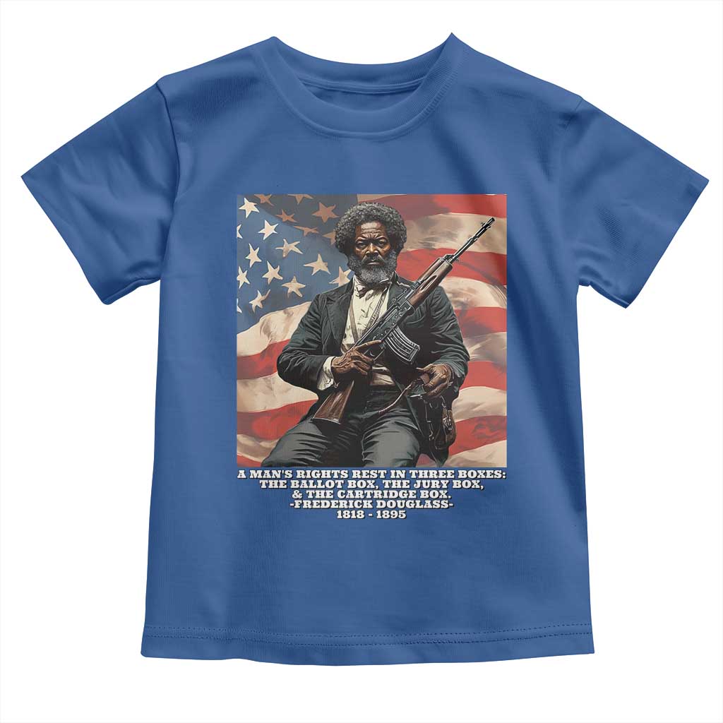 Frederick Douglass Toddler T Shirt A Man's Rights Rest In Three Boxes American Flag
