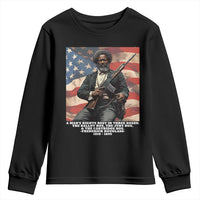 Frederick Douglass Youth Sweatshirt A Man's Rights Rest In Three Boxes American Flag