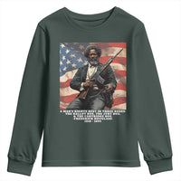 Frederick Douglass Youth Sweatshirt A Man's Rights Rest In Three Boxes American Flag