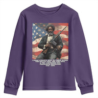 Frederick Douglass Youth Sweatshirt A Man's Rights Rest In Three Boxes American Flag