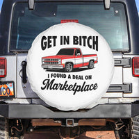 Funny Get in Bitch I Found A Deal On Marketplace Spare Tire Cover Red Truck - Wonder Print Shop