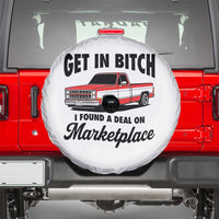 Funny Get in Bitch I Found A Deal On Marketplace Spare Tire Cover Red Truck - Wonder Print Shop